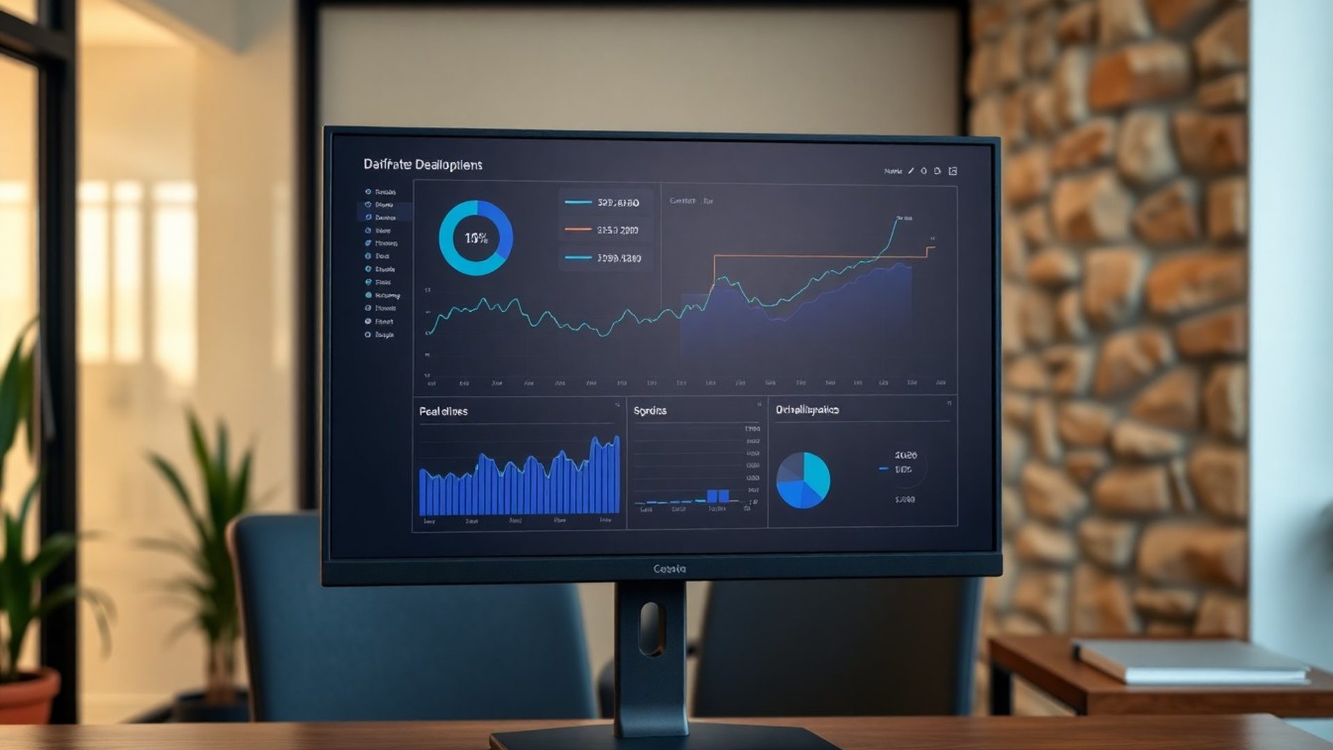 Analitički dashboard u stvarnom vremenu na tamnom sučelju